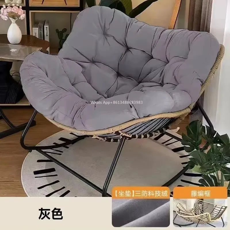 Outdoor Rocking Chair Adult Lazy Sofa Bird Nest Shaped Living Room Balcony Nap Small Apartment Rattan Woven Adul Rocking Chair