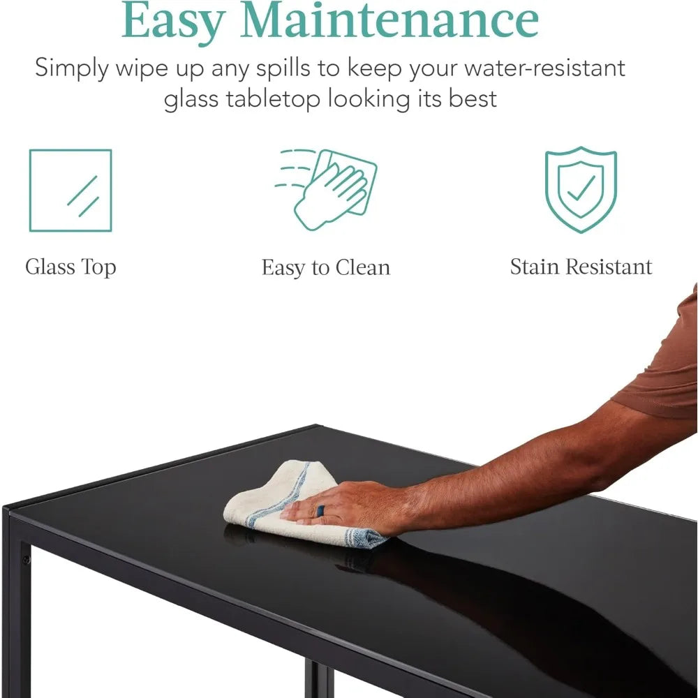 7-Piece Glass Dining Set, Modern Kitchen Table Furniture for Dining Room, Dinette, Compact Space-Saving w/G