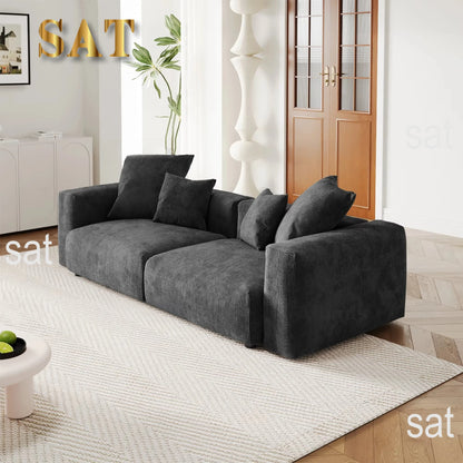 For American Vacuum Compression Black Modular Combination Sofa Sofa Large Corduroy Fabric Sofa Set