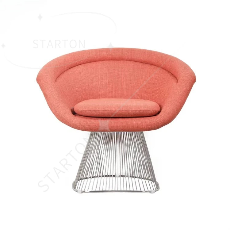Living Room Lounge Chairs for Home Hotel Salon Villa Luxury Modern Round Fabric Leisure Sofa Chair