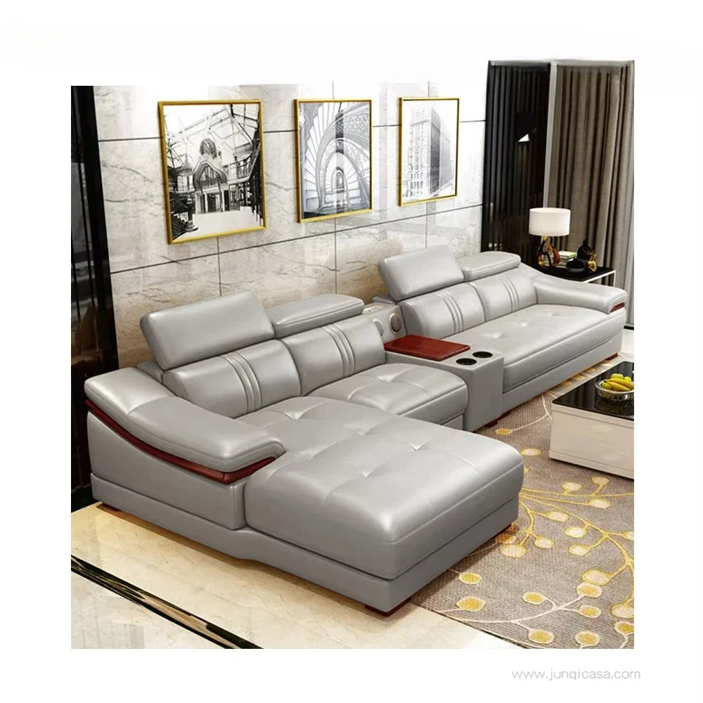 -High Quality Multi-functional Leather Sofa Modern Living Room Couch Sofa Set Furniture