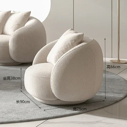 Nordic fabric sofa living room modern simple small apartment light luxury arc creative technology cloth