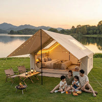 Auto Inflatable Tent with Sunshade, 2025 New 2 in 1 Pop Up Tent for Overnight Camping, Waterproof Lightweight Outdoor Instant Se