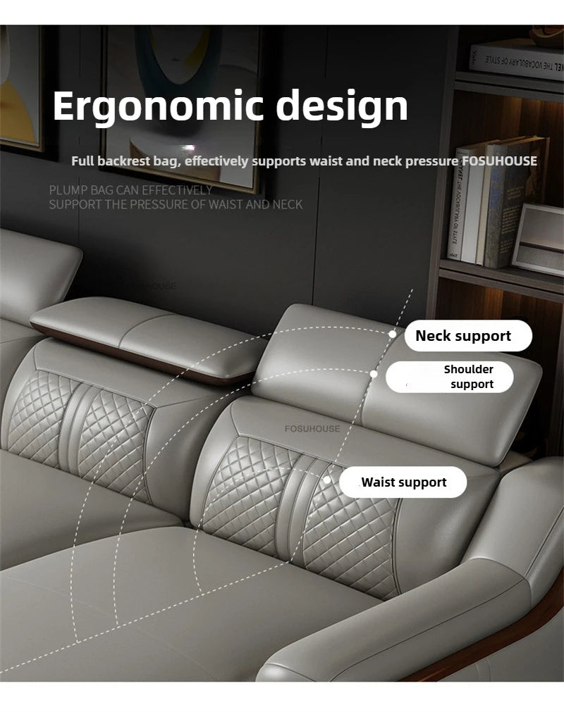 Italian Light Luxury Living Room Sofas Combination Nordic Double Sofas for Living Room Home Furniture Designer Leather Back Sofa