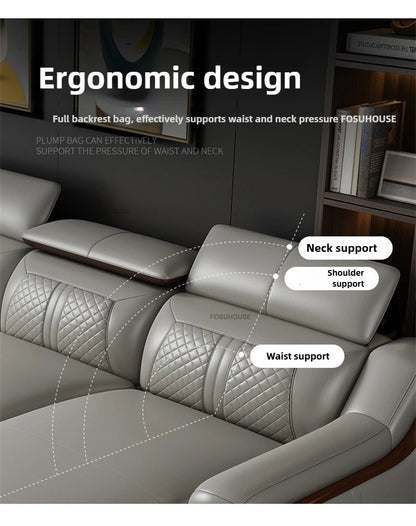 Italian Light Luxury Living Room Sofas Combination Nordic Double Sofas for Living Room Home Furniture Designer Leather Back Sofa
