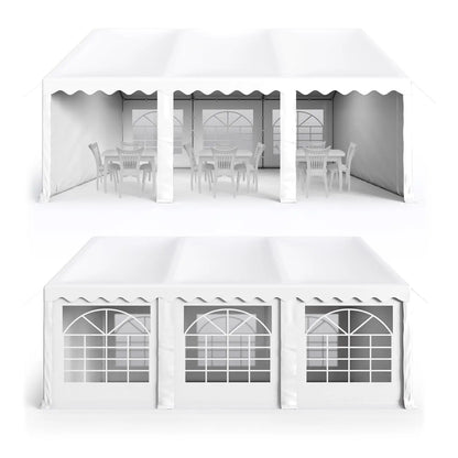 16x20FT Party Tent Heavy Duty, Large Wedding Event Shelters with 3 Carry Bags & Removable Sidewalls, Outdoor Canopy, Customized