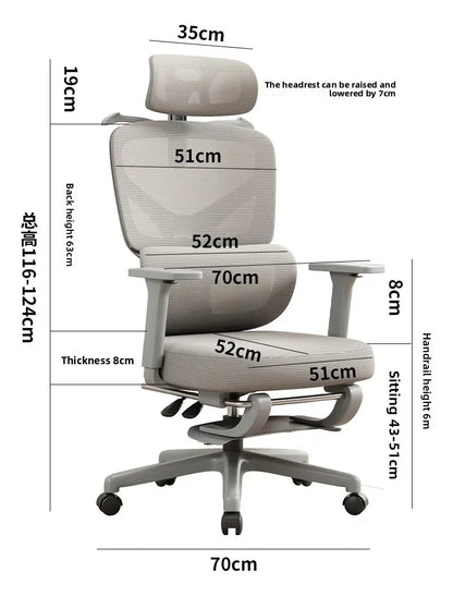 Computer Gaming Chair Ergonomic Chair Adjustable Rotatable Lumbar Support Sedentary Not Tired Silla Gamer Office Furniture