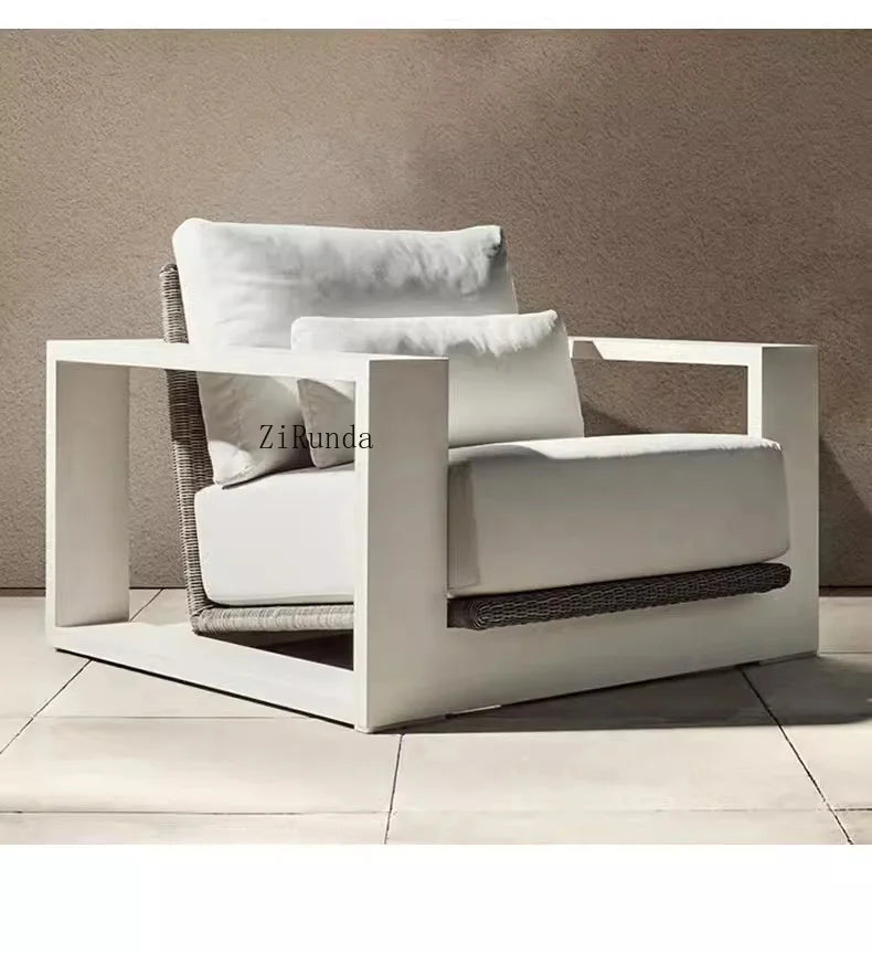 Aluminum alloy outdoor sofa open-air balcony villa courtyard coffee table combination furniture