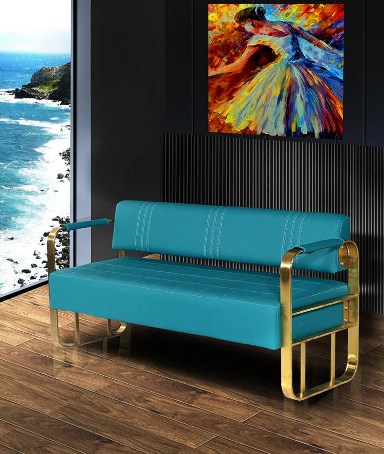 Barber Shop Sofa Waiting Chair Simple Modern Nordic Double Studio Salon Sofa