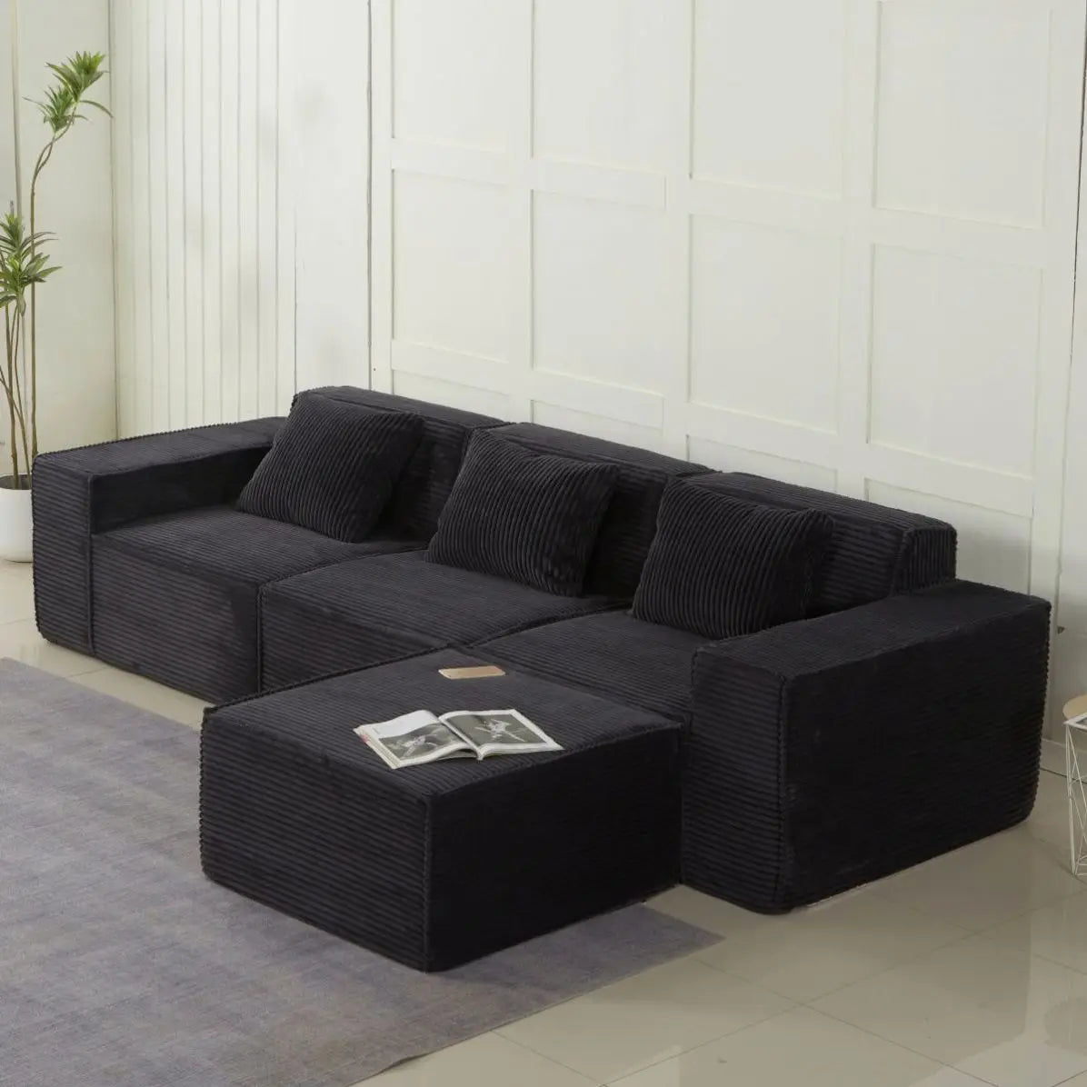 Compressed SofaNew Design Living Room Furniture L-Shape Sectional Sofa Comfortable Fluffy Vacuum Compressed Comfy Sofa Set Modul