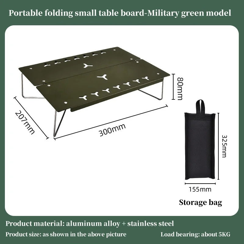 Compact Mini Camping Table Portable Ultralight Folding Tent Table Aluminium Alloy Collapsible Outdoor Table For Hiking