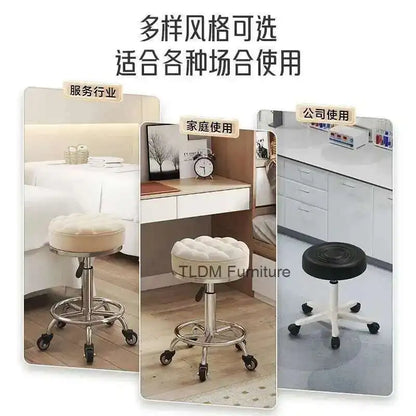 Beauty Chair Specifically Designed for Beauty Salon Adjustable Rotating Pulley Hair Salon Round Stool Tabouret A Roulette 원형의자