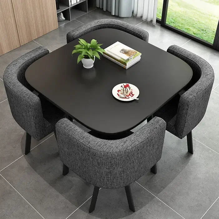 Wholesale Modern   Dining Table Sets 4 6 Chairs Dining Table Wooden Restaurant Cafe Chatting Table