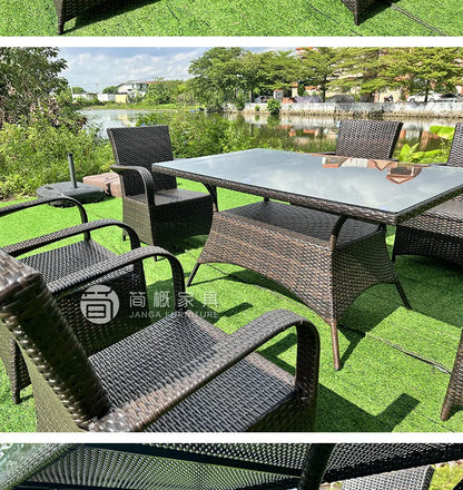 Outdoor leisure simple courtyard B & B restaurant coffee milk tea shop rattan chair