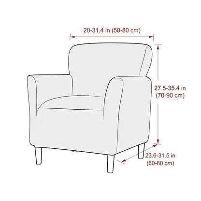 Jacquard Club Tub Sofa Cover Elastic Single Armchair Slipcover Stretch Spandex Chair Slipcover for Bar Counter Living Room