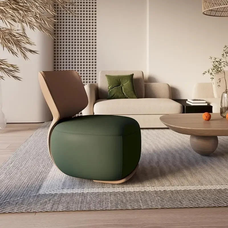NewLog Light Luxury First Class Cabin Lounge Sofa Chair Nordic Living Room Fabric Low Stool Balcony Leisure Armchair