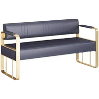 ForGood Beauty Salon Station Waiting Sofa Barber Shop Reception Couch Leather Waiting Chair