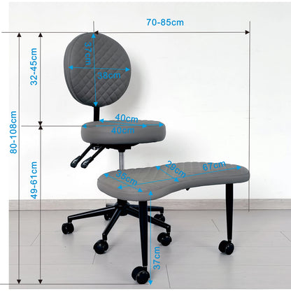 Cross Legged Chair - Meditation Chair With Wheels  ADHD Chair Height Adjustable Seat  Adjustable Footstool