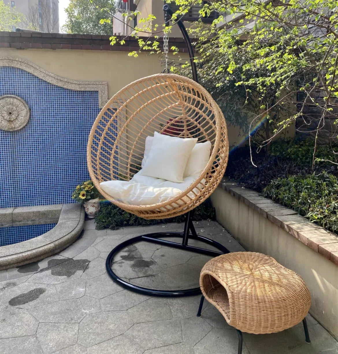 Interior and exterior swings for household balcony hammock outdoor imitation rattan chair round cradle chair hanging chair