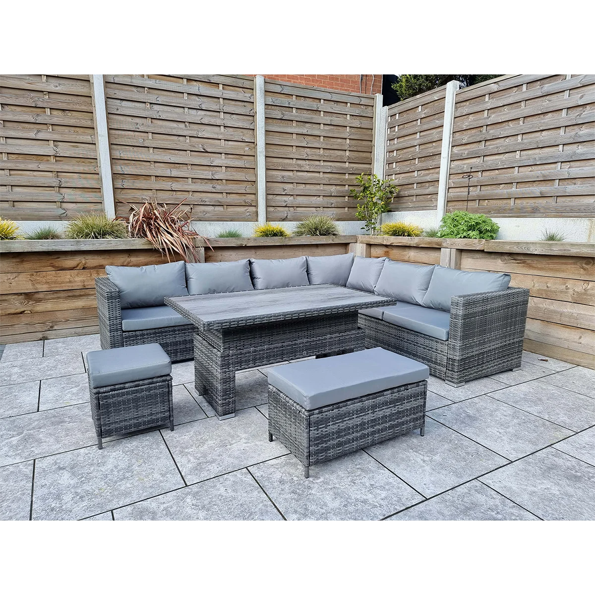 Cheap Modern Factory Contemporary Outdoor Garden Woven Rattan Wicker Sofa Garden Furniture Set Balcony Restaurant