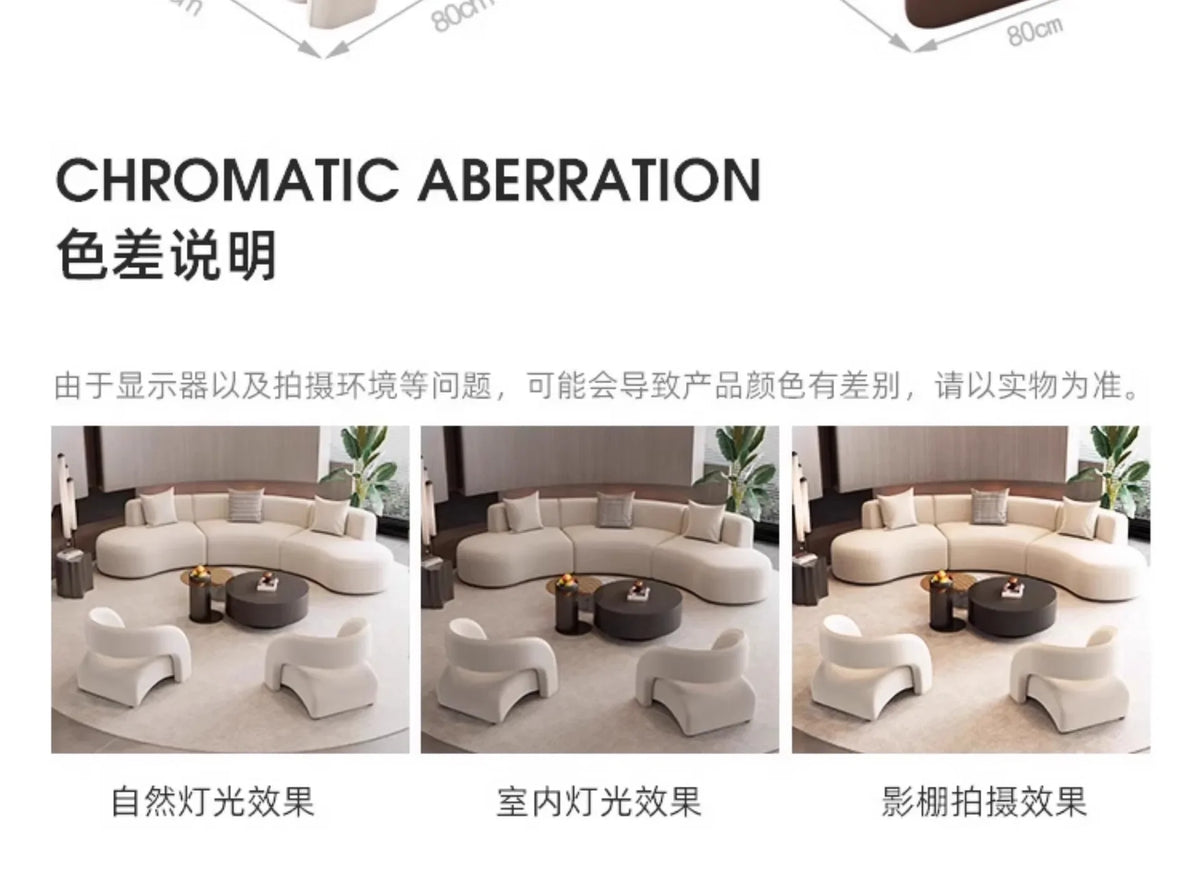 Hotel lobby sofa coffee table combination sales office negotiation rest area reception beauty salon club corner arc