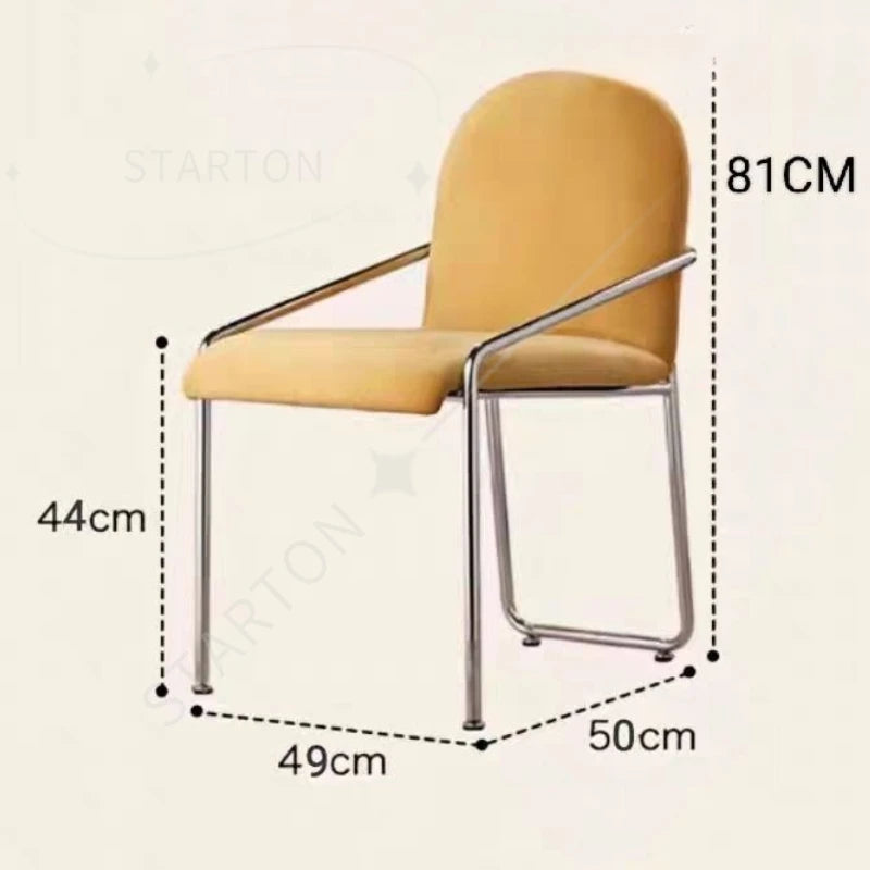 Dining Chair Retro Design Single Leisure Chair High Leg Rest  Armchair Morden  Furniture