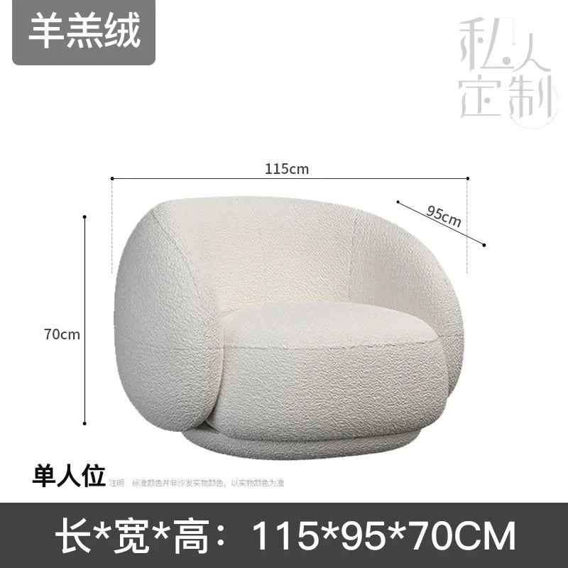 Modern design furniture sofa lounge nut circle curved sofa couch white modern sofas