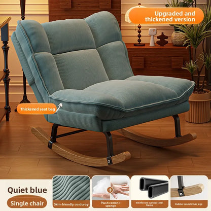 Rocking Reclining living room chairs comfortable exquisite modern minimalist Armchair soft backrest кресло home furniture