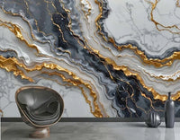 Custom Modern Abstract Marble Wallpaper Mural 3D Wallcoverings Elegant Wall Art Decor Background for Living Room Bedroom Office