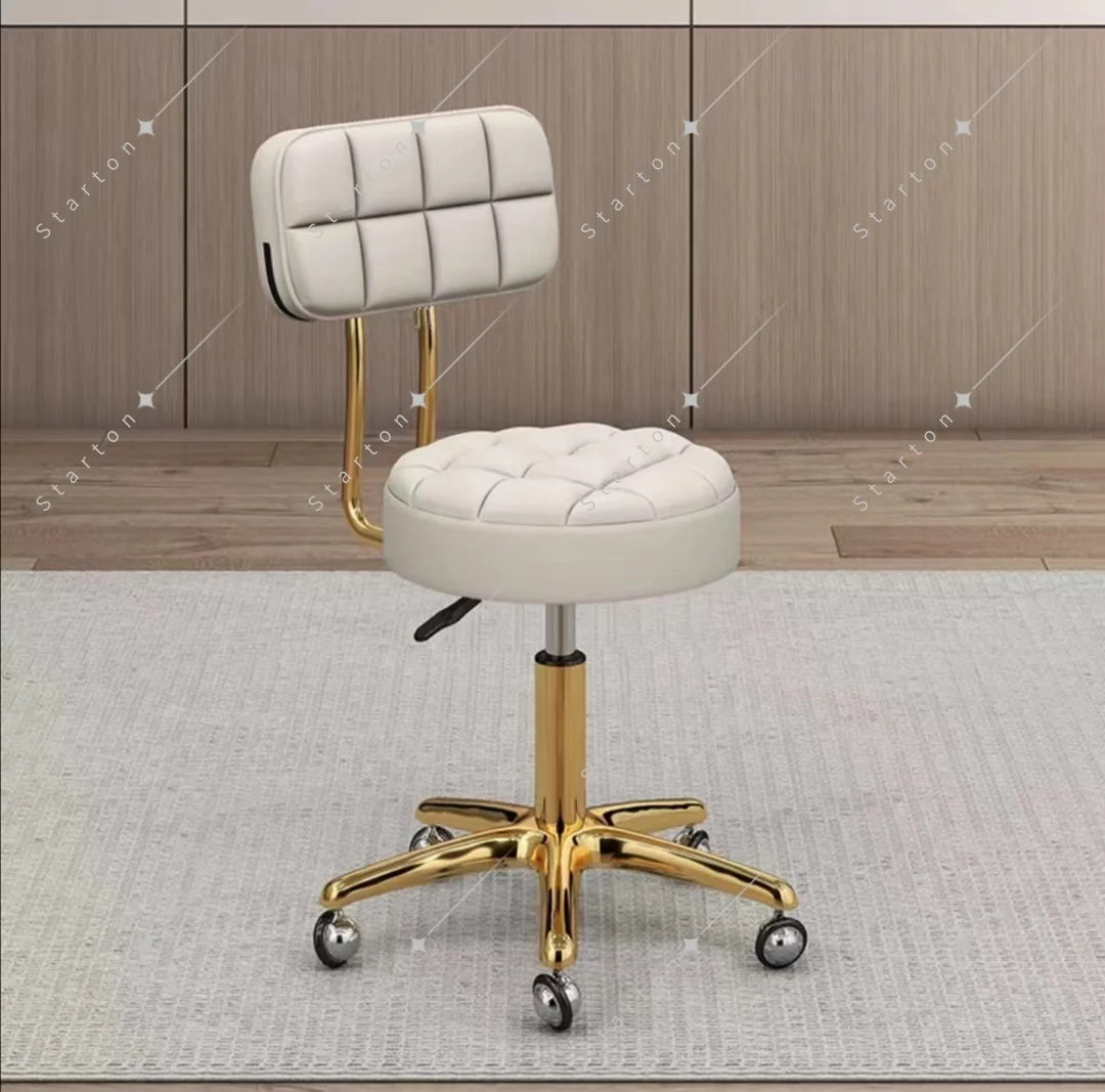 Leather Swivel Bar Stool With Back for Home Bar School Mall Gym Workshop Restaurant Outdoor Staircase