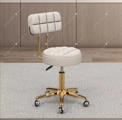 Leather Swivel Bar Stool With Back for Home Bar School Mall Gym Workshop Restaurant Outdoor Staircase