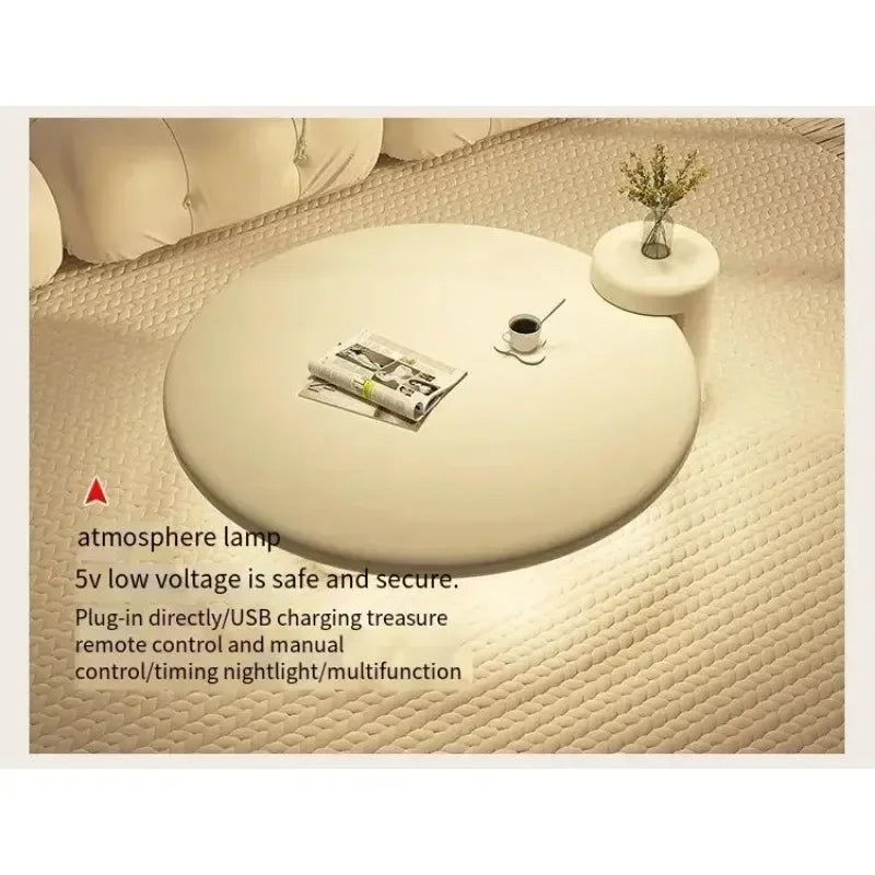 Lamps Modern Round Simple Table Nordic Smart Glamour Premium Design Coffee Tables Small White Cute Mesa De Centro Furniture