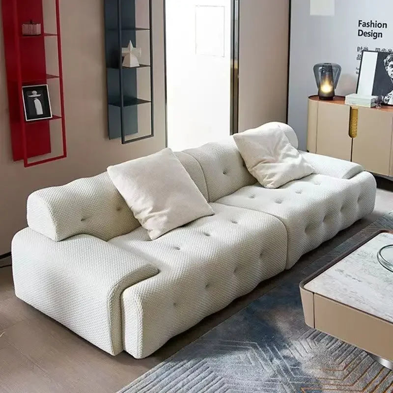 Large European Living Room Sofas White Filler Salon Lazy Compressed Sofas Lounges Designer Couch Wohnzimmer Home Furniture