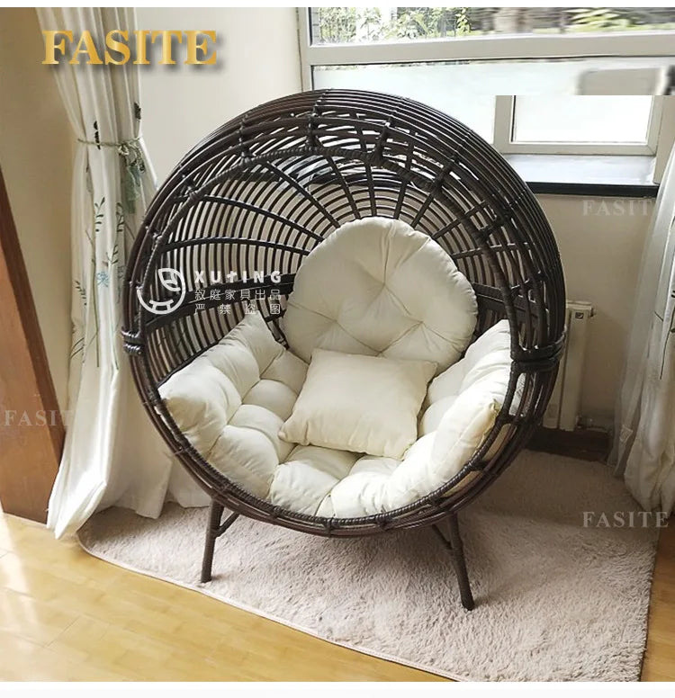 Internet celebrity swing outdoor balcony lazy hanging chair rattan nest cradle