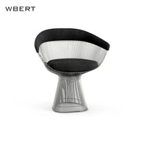 WBERT Modern Italian Luxury Designer Creative Stainless Steel Metal Leisure Dining Chair for Home Furniture