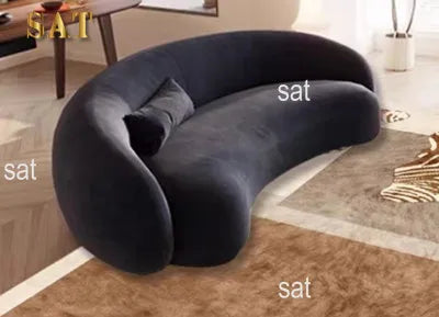 Modern Velvet Fabric Living Room Sectional Couch Reclining Wood Legs Corner Sofa Set for Hotels Malls Villas