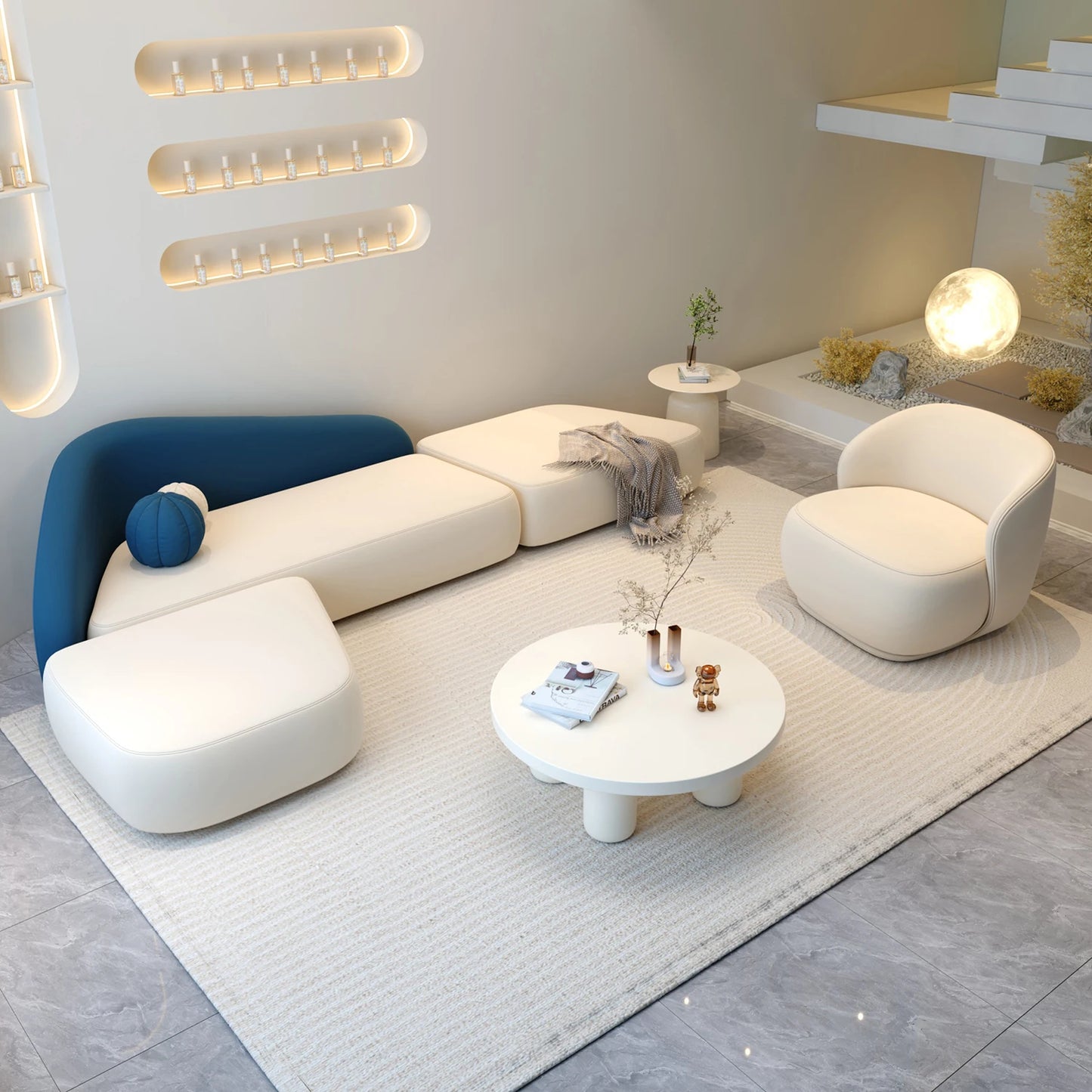 Relaxing Room Decor Living Room Sofas Sets Lounge Minimalist Sofas Recliner Puffs Lazy Couch Koltuk Takımı Trendy Furniture