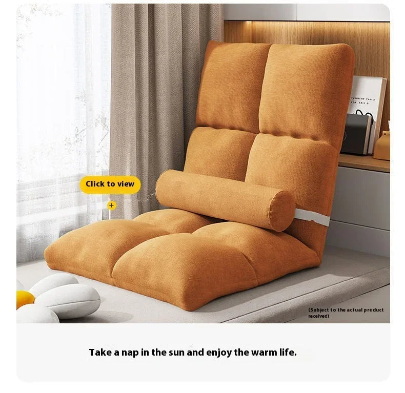 Folding Backrest Chair, Lazy Sofa, Bedroom, Dormitory, Single Seat Cushion, Bed Backrest, Bay Window, Balcony Tatami