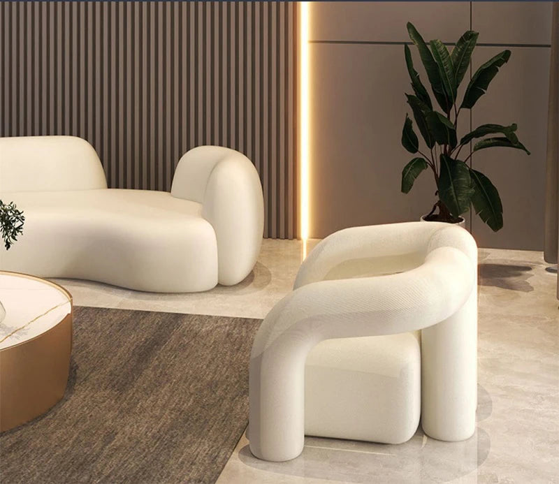 New Design Nordic Living Room Furniture Cloth Sofa Modern Fabric Office Hair Salon Frame Waiting Sectional Cashmere Sofa Set