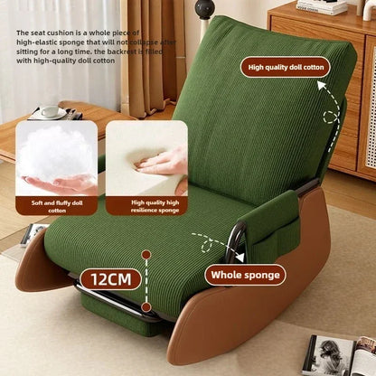 Reclining Lunch Break Folding Lazy Sofa Chair Adults Can Sit Reclining Office Nap Chair Balcony Household Rocking Chair