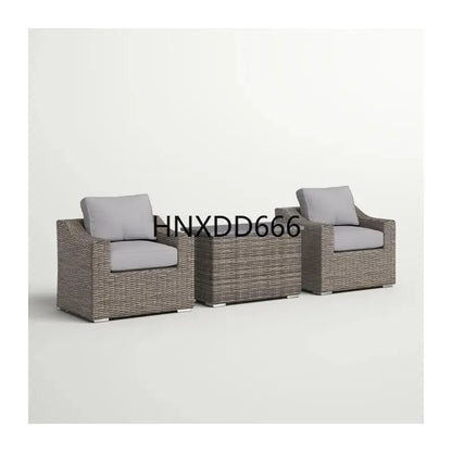 Cozy 2-Person Rattan Wicker Seating Group with Plush Cushions for Outdoor Gatherings - Fully Assembled Patio Furniture Set