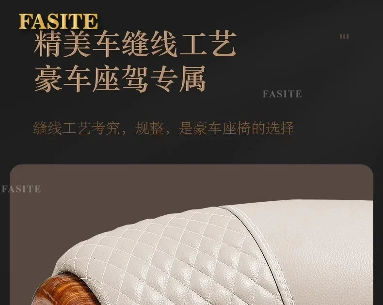 New Chinese ebony leather modern high-end living room home sofa furniture