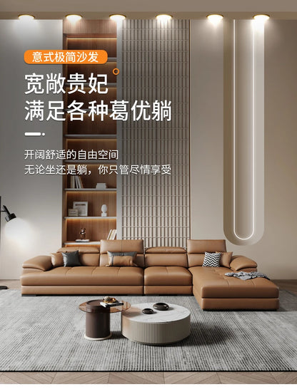 European Living Room Sofa Genuine Leather Sectional Corner Sofas Modular Luxury Sofa Sala De Estar De Luxo Modern Furniture