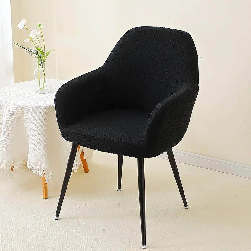 1/2pcs Jacquard Chair Covers High Arm Dining Chair Cover Elastic Chair Seat Slipcover Protector for Wedding Living Room Home