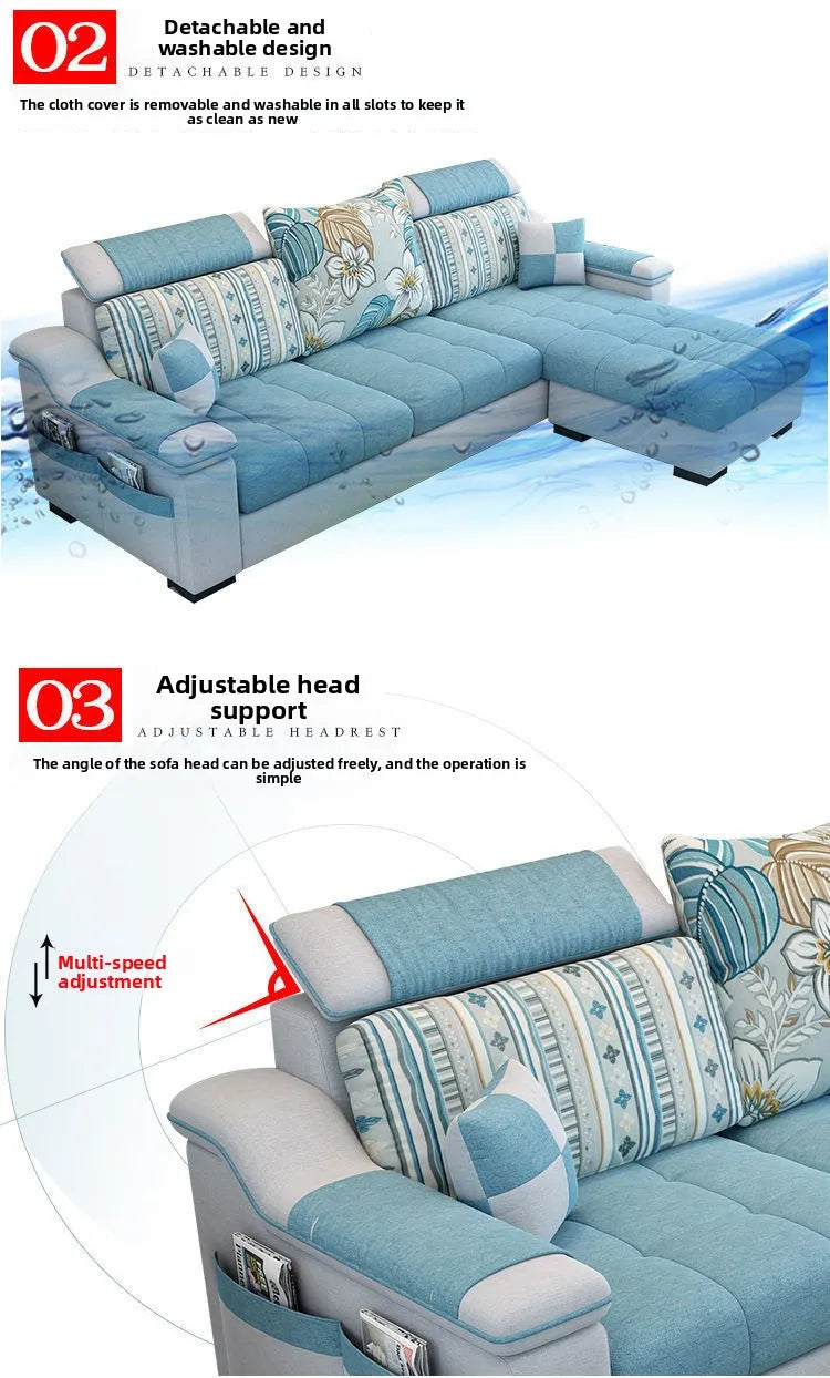 Living room, simple, modern, rental room, three people, removable and washable, small apartment, Nordic