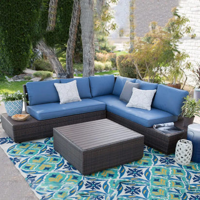 Outdoor sofa courtyard rattan furniture combination
