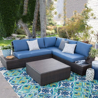 Outdoor sofa courtyard rattan furniture combination