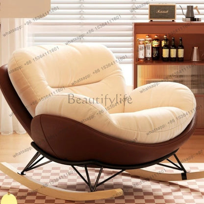 Lazy Sofa Rotating Eggshell Chair Rocking Chair Recliner Balcony Household Sleepable Leisure Single Sofa Nest Chair Schlafsofa