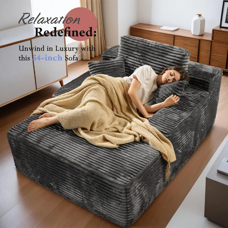 Compressed fabric combination sofa cinema concubine chair tofu block lazy