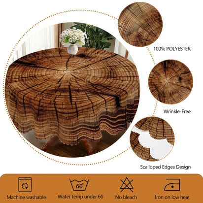 Retro Wooden Board Theme Tablecloth, Wooden Pattern Design, Country Farmhouse Style